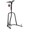 2 in 1 Punching Bag Stand, Steel Heavy Duty Workout Equipment, Adjustable Height Boxing Punching Bag and Speed Bag Stand, Freestanding Sandbag Rack