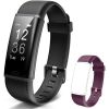 ID130PLUS HR bracelet-purple + black; fitness tracker; with blood pressure heart rate sleep health m