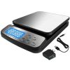 Shipping Scale for Packages 110 LB 50 KG Package Scale Postal Scale with Stainless Steel Platform Tare Hold Counting Function USB Cord and AC DC Adapt