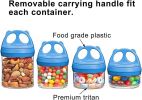 Stackable Food Storage Containers with Twist Lock System - BPA-Free Tritan Containers for Travel, Formula, Protein Powder