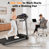 Treadmills for Home Treadmill with Incline Walking Pad Treadmill Running Machine 2.5HP Quiet Brushless, 265 Lbs Capacity, App