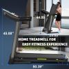 Folding Treadmills for Home/Office-3.5 HP 330lbs Weight Capacity Portable Electric Foldable Treadmill Walking Pad-Running Exercise Walk Machine Heavy