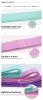 Long Resistance Bands 3 Strengths Purple, Pink and Green