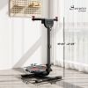 Foldable Ab Twister Board for Waist Trimming with LCD Display, Ab Workout Equipment for Women and Men, Red