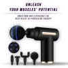 Muscle Massage Gun. Wireless, Touchscreen, Portable. 4 Interchangeable Heads.