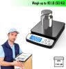 Shipping Scale for Packages 110 LB 50 KG Package Scale Postal Scale with Stainless Steel Platform Tare Hold Counting Function USB Cord and AC DC Adapt