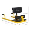 3-in-1 Multifunctional Padded Push Up Sit Up Deep Sissy Squat Machine Yellow