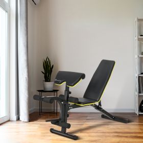 Adjustable Workout Bench with Leg Extension and Curl (Option: Black-855x380x355 mm)