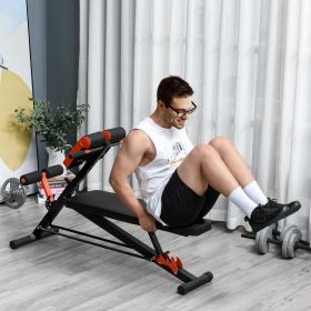 Adjustable Hyper Extension Dumbbell Weight Bench (Option: Black and Red-1115x355x230 mm)