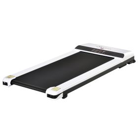 Home Gym Treadmill, Walking / Jogging Exercise Machine w/ LCD Monitor, White (Option: White-1440x690x170 mm)