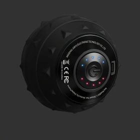 Electric Deep Tissue Massage Ball – Multi-Speed Vibrating Roller for Fascia Release & Muscle Relaxation (Color: Black)