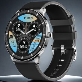 2025 New Ultra-Thin Smart Watch for Men and Women – Answer Calls, IP67 Waterproof, Heart Rate & Sleep Monitor, Multi-Sport Mode, Health Tracker (Color: Black)