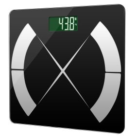 Smart Body Composition Scale Fat Monitor Digital APP Scale BMI Health Analyzer (Color: Black)