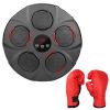 Music Boxing Machine Electronic Wall Target Punching Pad LED Lighted Sandbag Boxing Training Machine Exercise Equipment with Adult Boxing Gloves