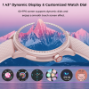 2025 Premium Smart Watch 1.43 Inch HD Round Fitness Tracker Bluetooth Calling Heart Rate Monitor Waterproof 3ATM For Running Gym Hiking Outdoor Advent