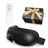 Eye Massager with Heat & Remote, Heated Eye Massage Mask with 5 Modes and Bluetooth Music, 180° Foldable Eye Care Massager for Eye Strain, Dry Eyes