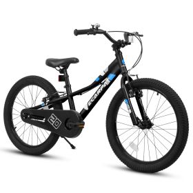 A20117 Kids' Bike 20 Inch Wheels, 1-Speed Boys Girls Child Bicycles For 4-7Years, Front V Brake, Rear Holding Brake (Option: Black)